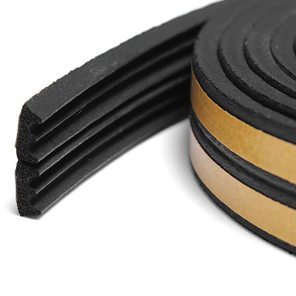 5M Draught Self Adhesive E Type Window Door Excluder Rubber Seal Strip - photo 5