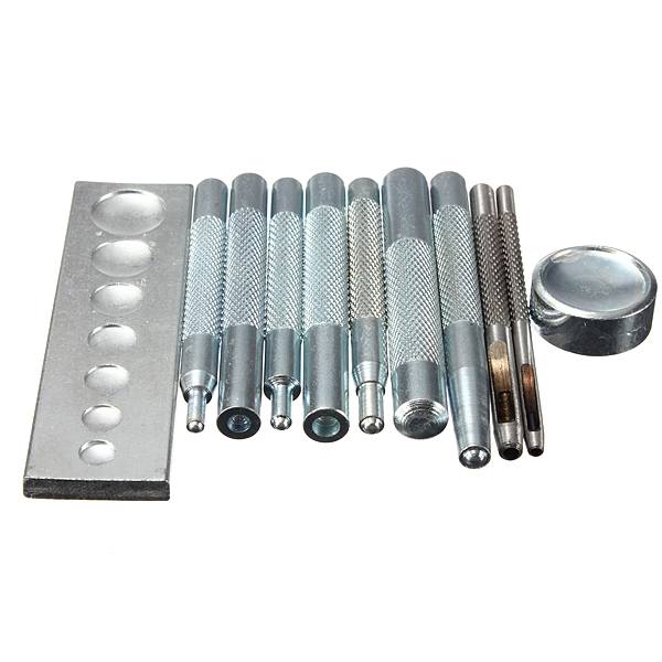 11pcs Craft Tool Die Punch Snap Rivet Setter Kit For DIY Leather Craft - photo 2