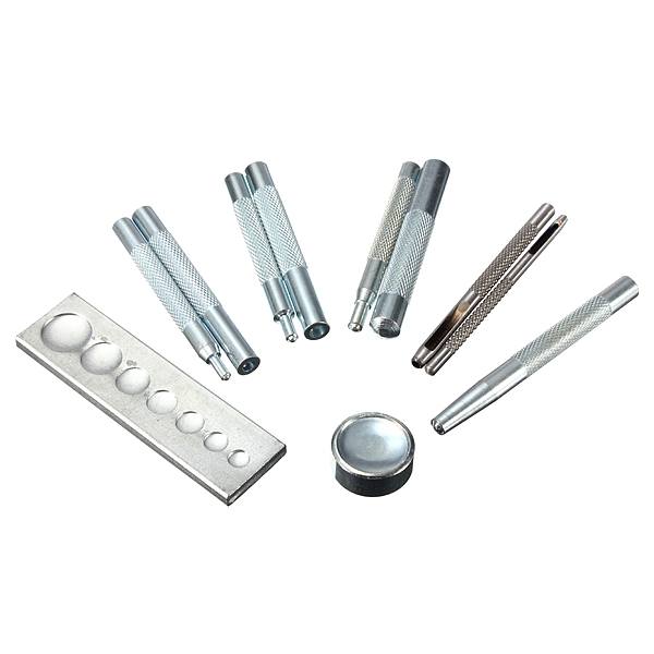 11pcs Craft Tool Die Punch Snap Rivet Setter Kit For DIY Leather Craft - photo 1