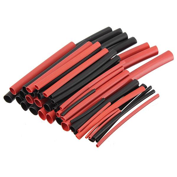42pcs 2:1 Polyolefin H-type Heat Shrink Tube Sleeving Black Red - photo 1