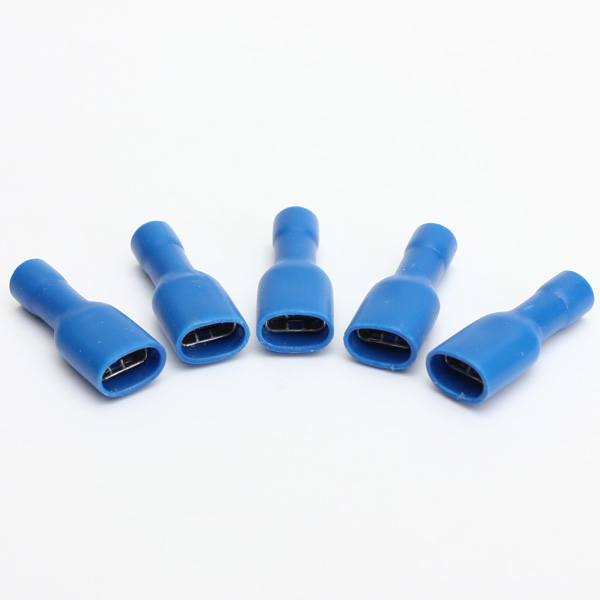 100pcs 6.3mm Fully Insulated Female Spade Connector Crimp Terminal - photo 5