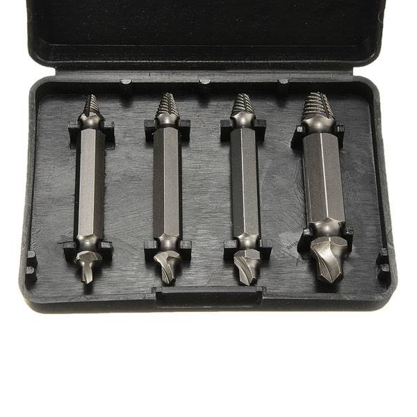 Drillpro 4PCS Double Side Damaged Screw Extractor Out Remover Bolt Stud Tool - photo 8