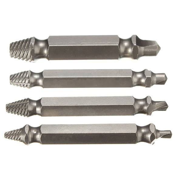 Drillpro 4PCS Double Side Damaged Screw Extractor Out Remover Bolt Stud Tool - photo 5