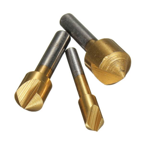Drillpro DB-C1 5pcs 6/10/13/16/19mm Titanium Countersinks Chamfering Cutter Drill Press - photo 4