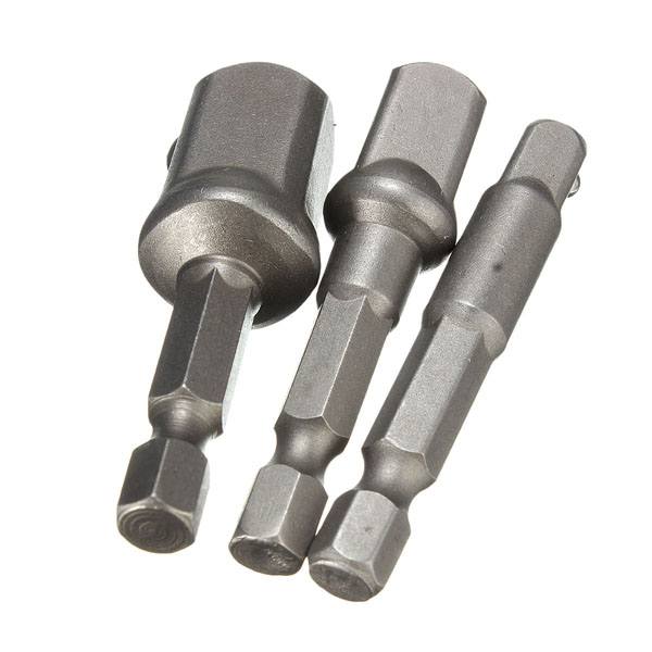 3pc 1/4 Inch Hex Socket Driver Set Wrench Adapter Extension Bar Bit - photo 6