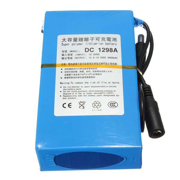 DC12V 4500mAh Super Rechargeable Portable Lithium Battery EU Plug - photo 4