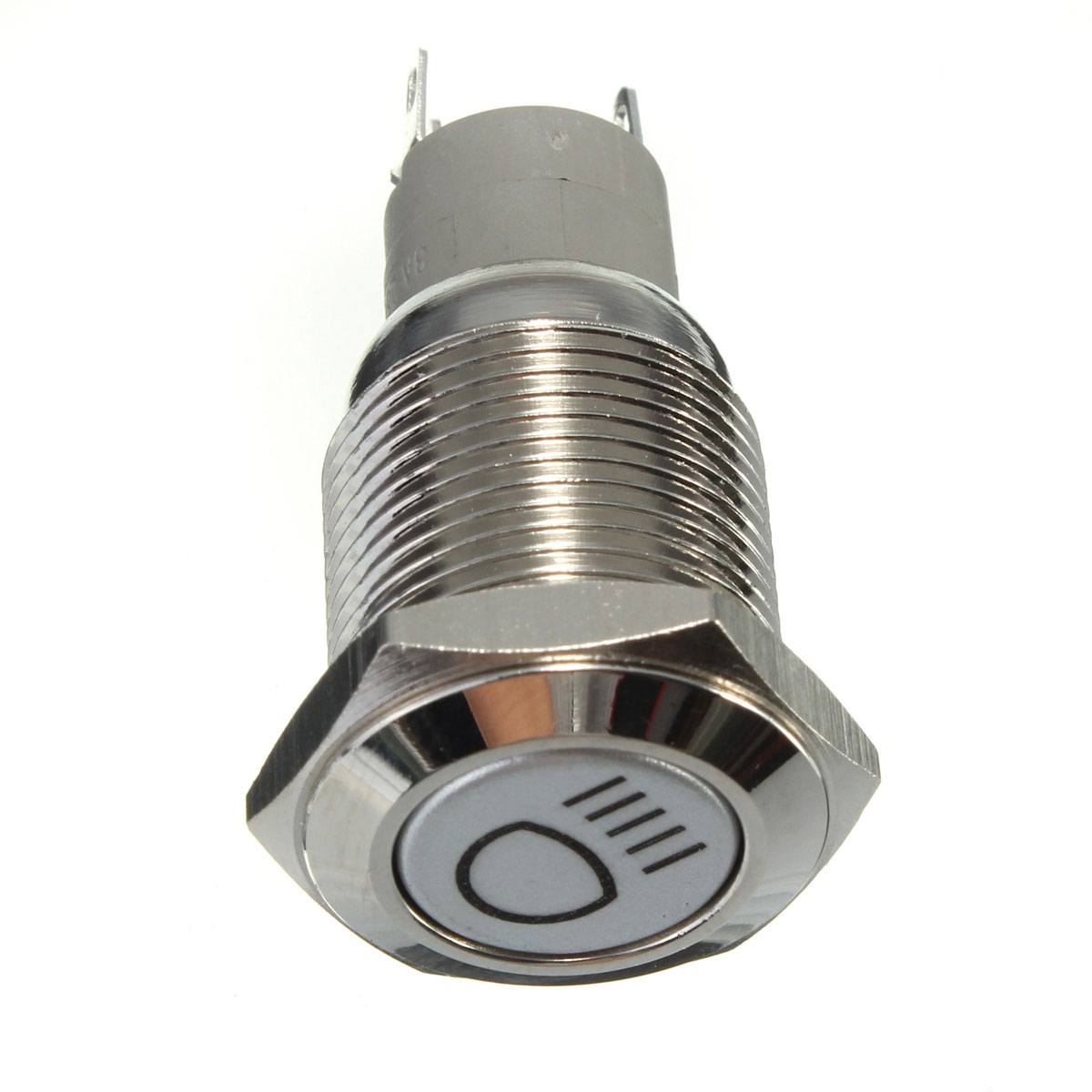 12V 16mm Self Lock Push Button Switch LED Switch For Cars Waterproof Switch - photo 5