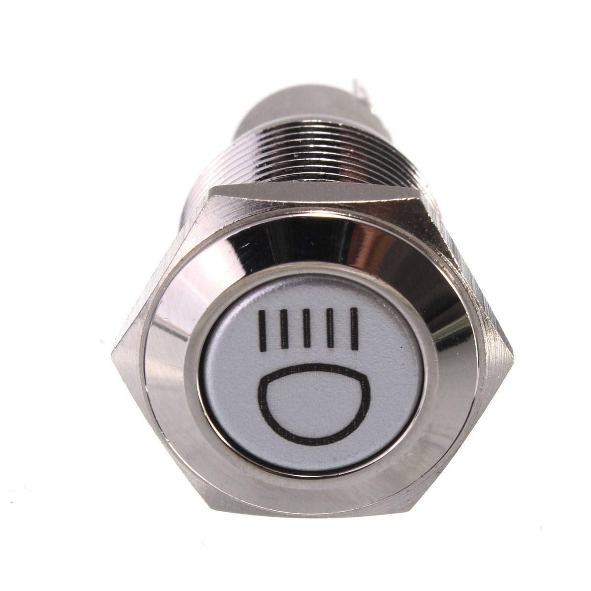 12V 16mm Self Lock Push Button Switch LED Switch For Cars Waterproof Switch - photo 3