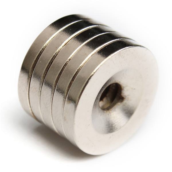 5pcs N50 20x3mm Strong Round Countersunk Ring Magnets 5mm Hole Rare Earth Neodymium Magnet - photo 3