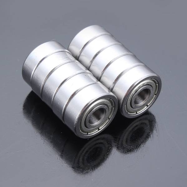 10pcs 5x14x5mm Steel Sealed Shielded Deep Groove Ball Bearing 605zz - photo 4