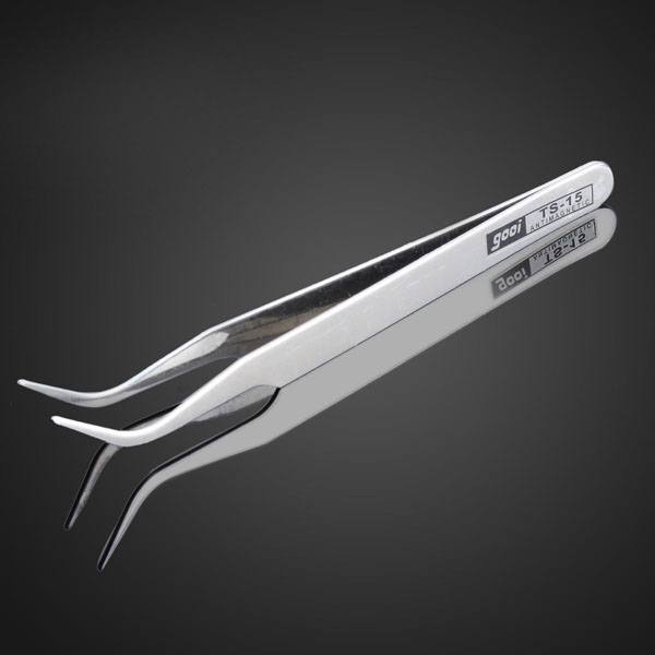 GOOI TS - 15 1mm 45 Curved Tweezers High Precision Rhinestone Tweezers - photo 1