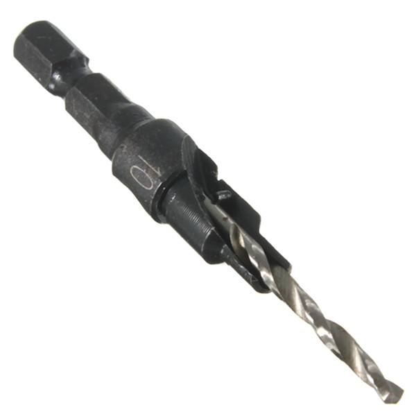 5pcs Hss Countersink Drill Cone Bit Set Quick Change Hex Shank Woodworking Screw Reamer - photo 6