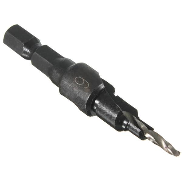 5pcs Hss Countersink Drill Cone Bit Set Quick Change Hex Shank Woodworking Screw Reamer - photo 10