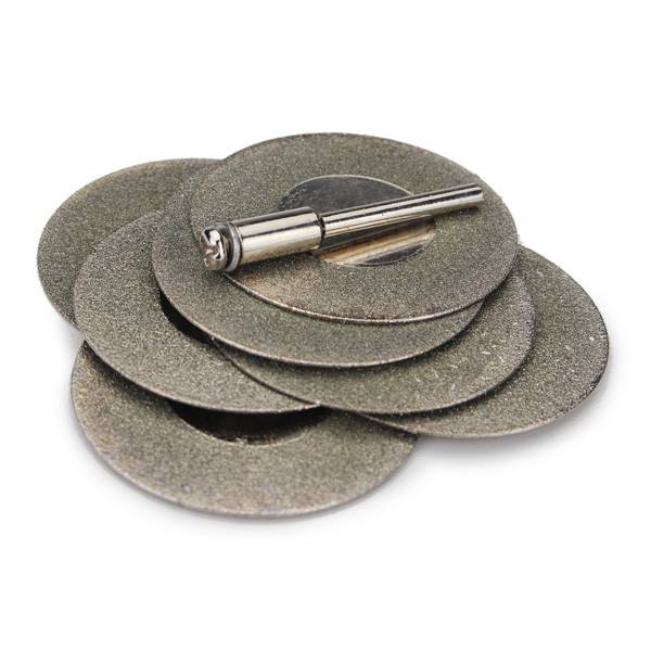 10pcs 40mm Diamond Grinding Wheel Cutting Disc with 2 Mandrels for Dremel Rotary Tool - photo 4