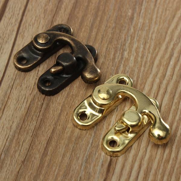 12pcs Antique Decorative Jewelry Gift Wooden Box Hasp Latch Lock With Screw - photo 2