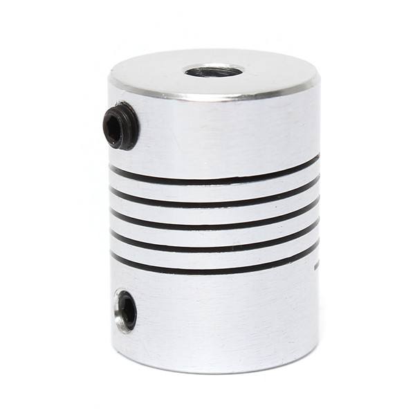 5mm x 6.35mm Aluminum Flexible Shaft Coupling OD19mm x L25mm CNC Stepper Motor Coupler Connector