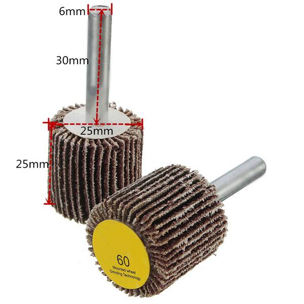 6mm Shank Sandpaper Grinding Wheel 60/80 Grit Dremel Accessory For Rotary Tool - photo 6