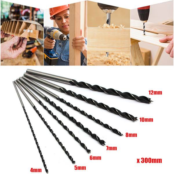 7pcs 4/5/6/7/8/10/12mm 300mm Brad Point Twist Drill Bits Set Wood Working Tool - photo 3