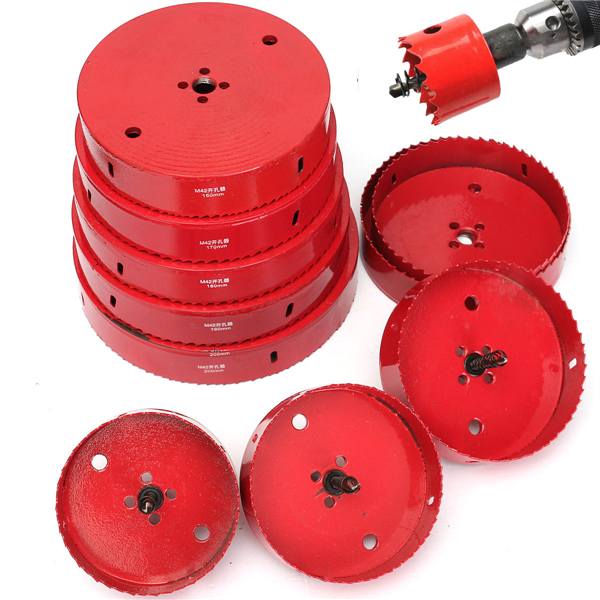 110-200mm M42 HSS Hole Saw Cutter Drill Bit Bi Metal Tip Drill For Aluminum Iron Wood - photo 2
