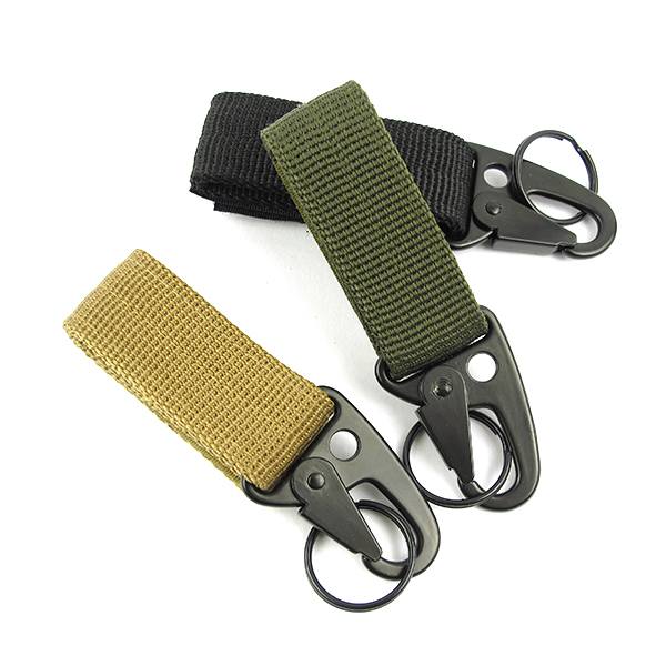 Carabiner Hook Webbing Buckle Nylon Molle Belt Hanging Key Ring Outdoor Tool - photo 4