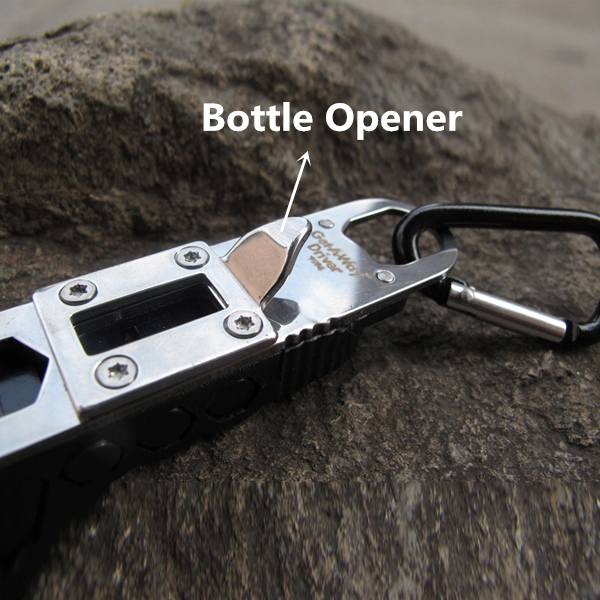 EDC Multifunctional Climbing Carabiner Paracord Buckle Screwdriver Flashlight Wrench Tool - photo 5