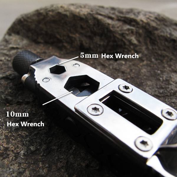 EDC Multifunctional Climbing Carabiner Paracord Buckle Screwdriver Flashlight Wrench Tool - photo 6