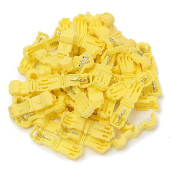 Excellway TC01 50pcs Yellow Quick Splice Wire Terminal Female Spade Connector Set - photo 4