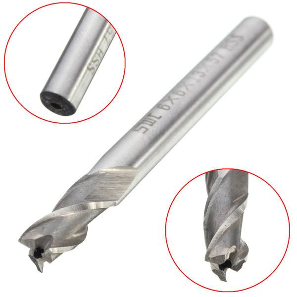 6mm 3 Flute HSS Aluminium Extra Long End Mill Cutter CNC Bit - photo 1