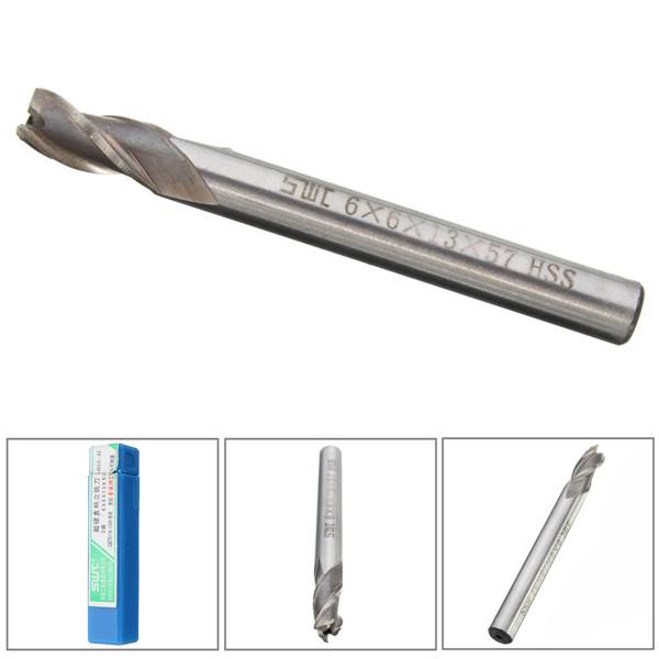 6mm 3 Flute HSS Aluminium Extra Long End Mill Cutter CNC Bit - photo 2