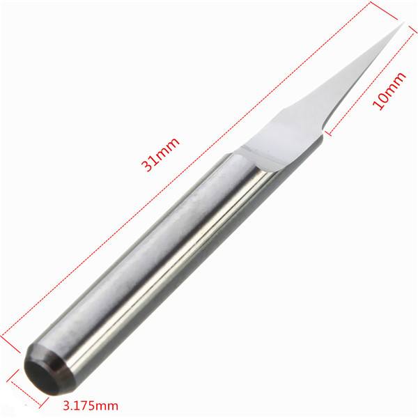 3.175mm Shank 0.1mm 10 Degree Carbide PCB Engraving Bit CNC Router Tool - photo 7