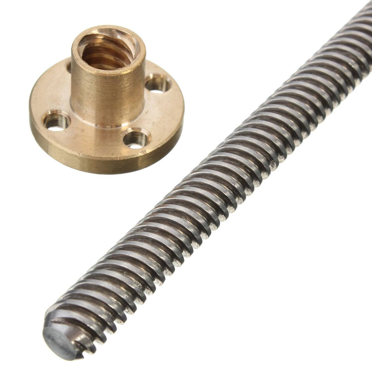 Machifit 900mm Lead Screw 8mm Thread Stainless Steel Lead Screw with Flange Brass Nut - photo 10