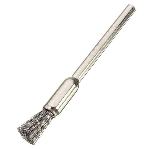 10pcs 3mm Rotary Steel Wire Wheel Brush Cup Tool Shank for Dremel Drill Rust Weld - photo 4