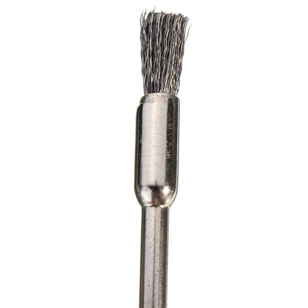 10pcs 3mm Rotary Steel Wire Wheel Brush Cup Tool Shank for Dremel Drill Rust Weld - photo 6