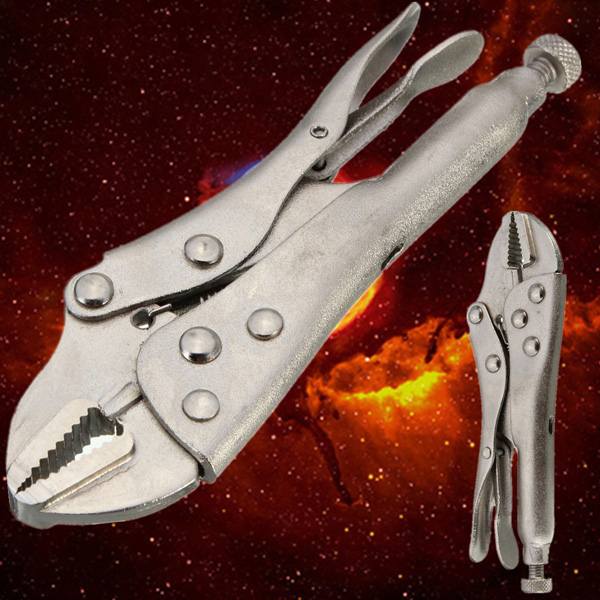 Metal Curved Jaw Vice Grip Locking Vice Mole Grip Plier Clamp Wrench Silver - photo 7