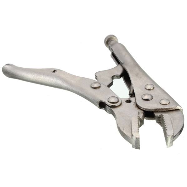 Metal Curved Jaw Vice Grip Locking Vice Mole Grip Plier Clamp Wrench Silver - photo 2