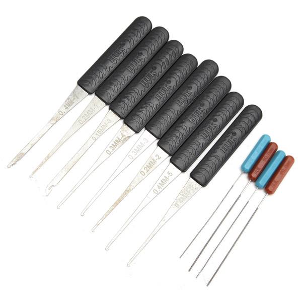 12Pcs Lock Broken Key Extractor Remove Removal Hooks Needle Lock Picks Locksmith Tools Set - photo 1