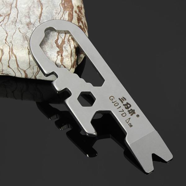 Sanrenmu GJ017D Mini Multi Tools Kit Nail Puller Wrench Opener Keychain - photo 8