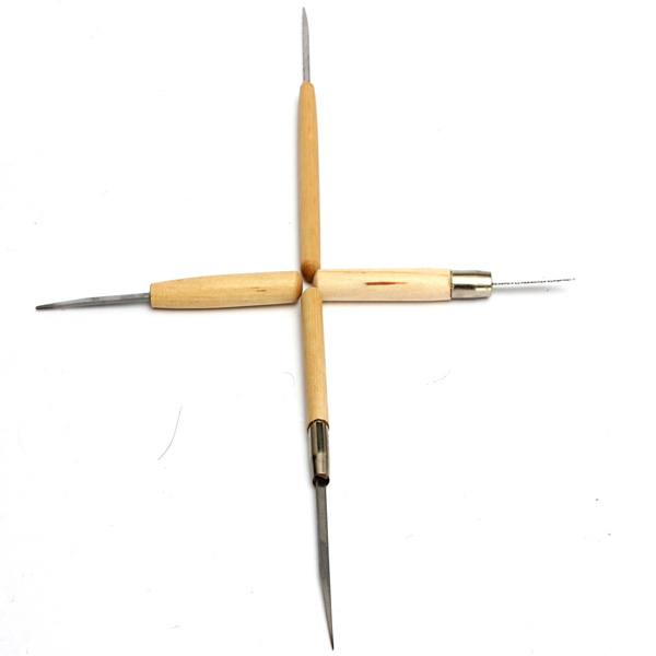 22pcs Stainless Steel Clay Pottery Sculpture Tool Wooden Handle - photo 5