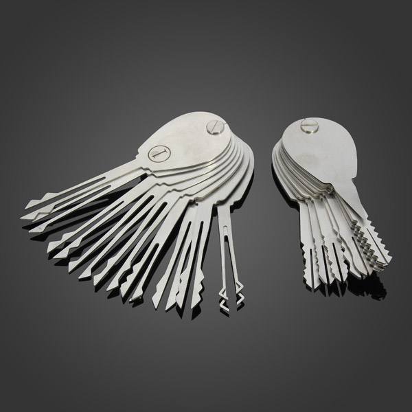 DANIU 20psc Foldable Car Lock Opener Double Sided Lock Pick Set Locksmith Tools - photo 1