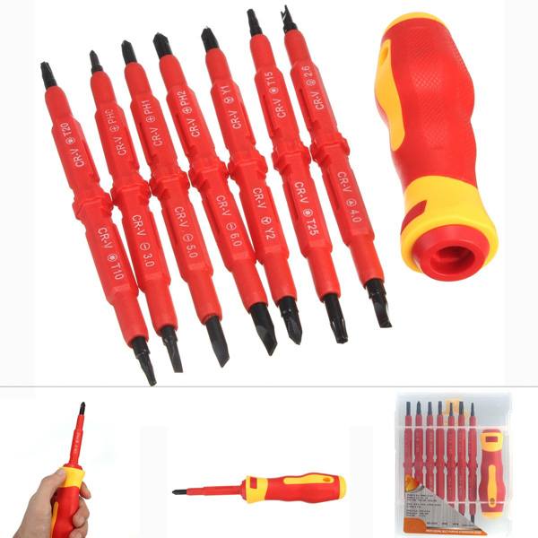7pcs Multi-purpose Insulated Screwdriver Tools Electrical Handle - photo 8