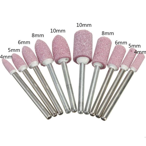 10pcs AbrasivE-mounted Stone Rotary Tool 1/8 Shank For Dremel - photo 6