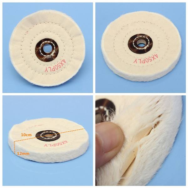 4 Inch Round Felt Wool 1/2 inch Arbor Buffer Polisher Buffing Polishing Wheel - photo 8
