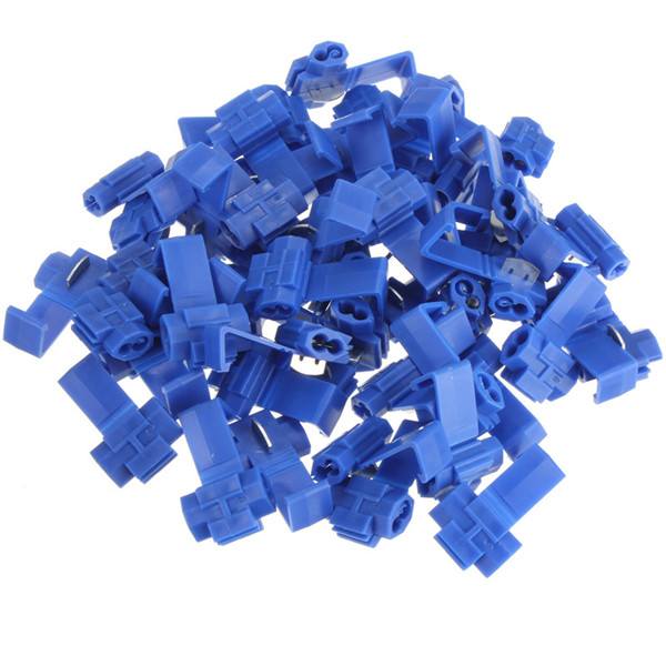 50pcs Scotch Lock Quick Splice 18-14 AWG Wire Connector Blue - photo 1