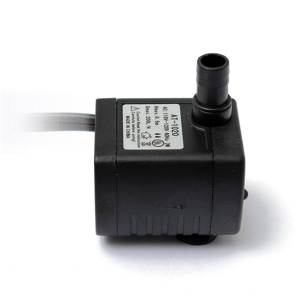 110V 200L/H 3W Aquarium Water Pump Submersible Fountain Air Fish Tank US Plug - photo 1