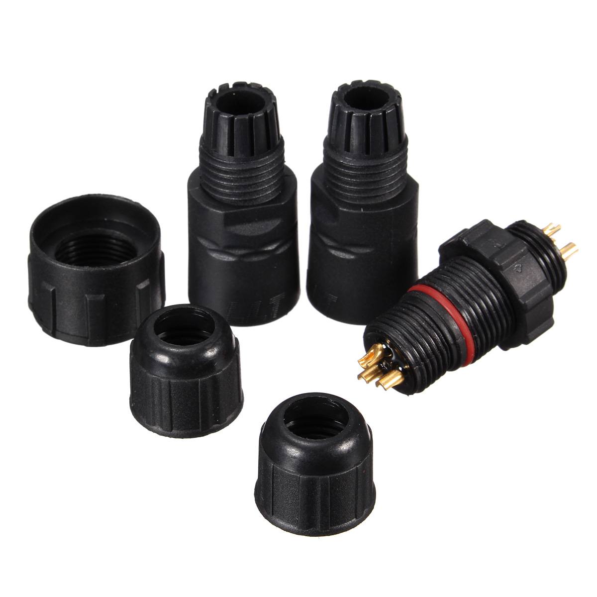 3 Pins 3P Waterproof Electric Plug Cable Wire Connector Socket - photo 5