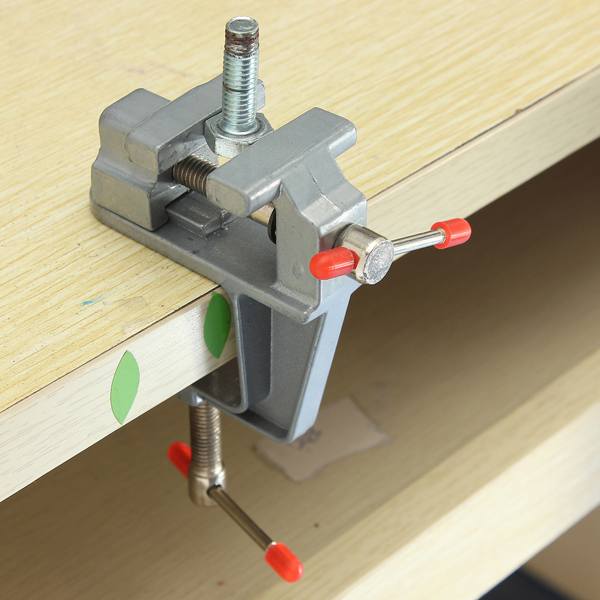 Aluminum Miniature Small Clamp On Table Bench Vise Tool - photo 7