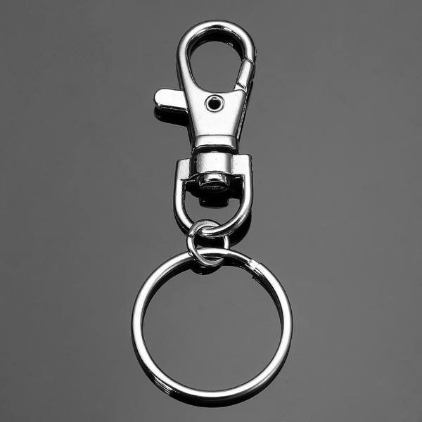 10pcs Fashion Stainless Steel Dual Key Holder Ring Keychain Silver - photo 3