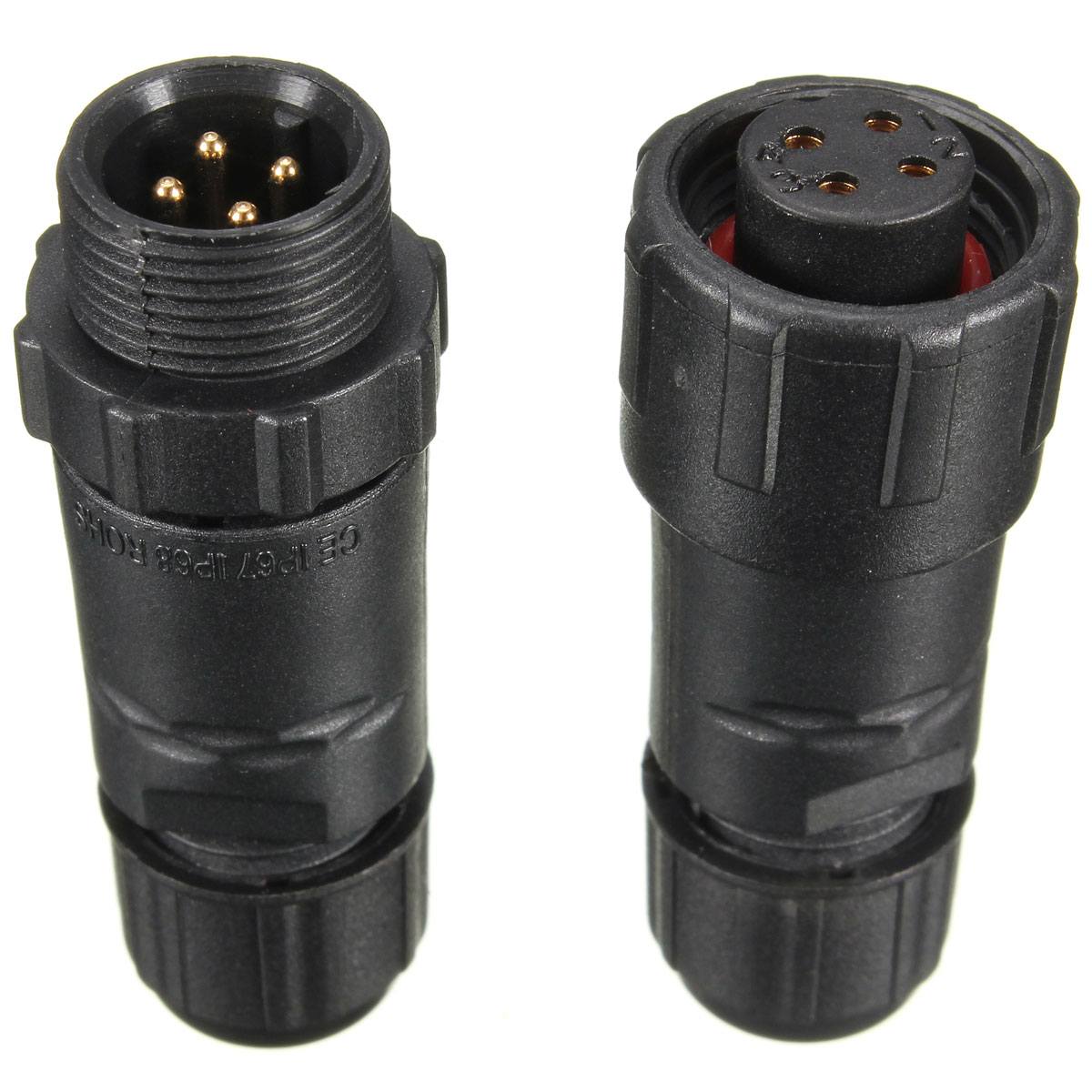 4 Pins Waterproof Electric Plug Cable Wire Connector Socket - photo 3