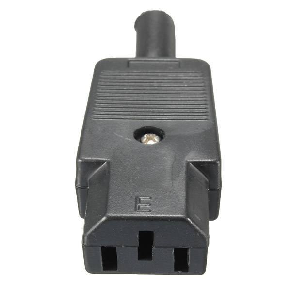 10A 250V IEC 320 C13 3pin Linker Female Mains Connector Black - photo 1