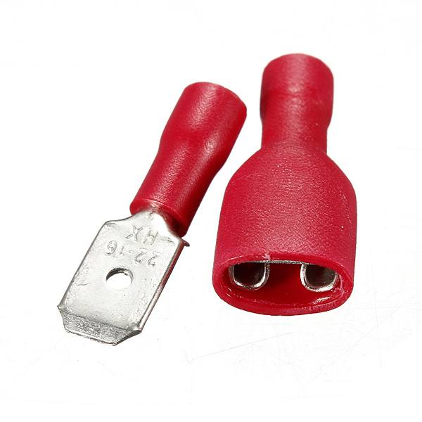 100pcs Male&Female Insulated Spade Quick Wire Crimp Connector Terminal - photo 5